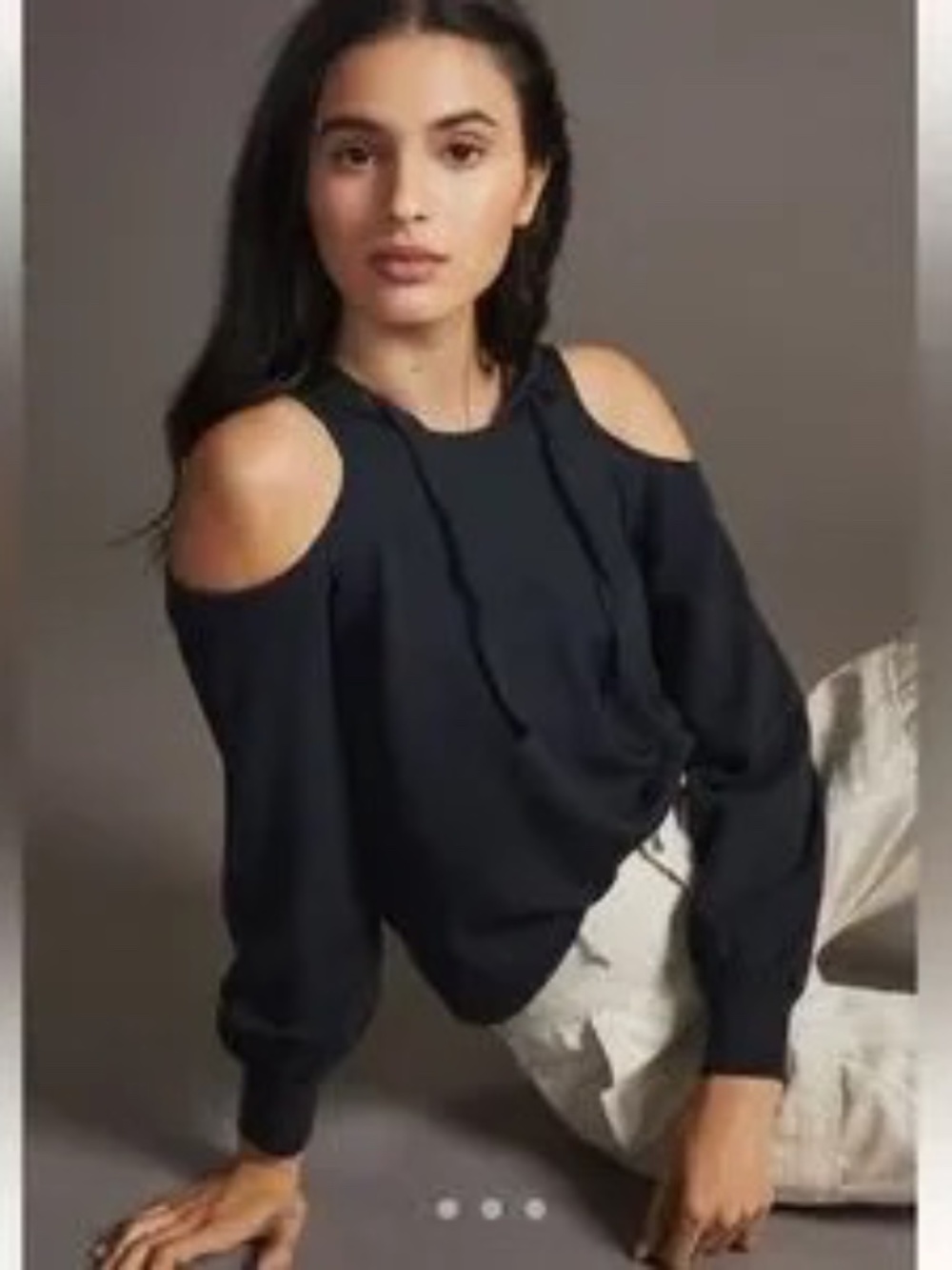 Anthropologie Daily Practice Open Shoulder Hoodie